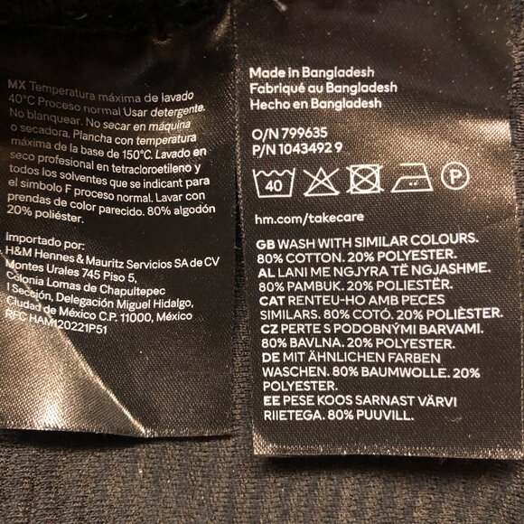 H&M Crewneck Regular Fit Coupe Standard Long Sleeve Textured Sweatshirt Size XS - Picture 6 of 6